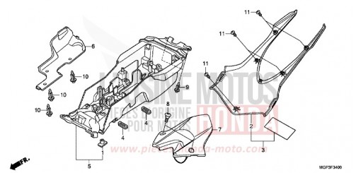 PARAFANGO POSTERIORE (CBR1000RR/S) CBR1000RRE di 2014